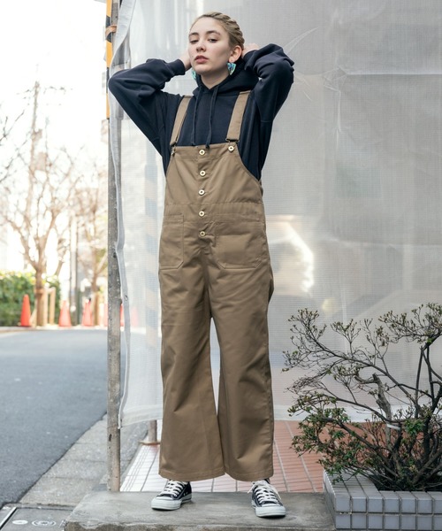 UNIVERSAL OVERALL（ユニバーサルオーバーオール）の「UNIVERSAL OVERALL/ユニバーサルオーバーオール BASIC OVERALL　オーバーオール/サロペット（サロペット/オーバーオール・レディース・ブラック/ベージュ/ネイビー/モカ・FREE）」の9枚目の写真