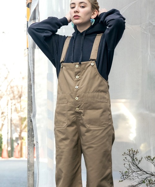 UNIVERSAL OVERALL（ユニバーサルオーバーオール）の「UNIVERSAL OVERALL/ユニバーサルオーバーオール BASIC OVERALL　オーバーオール/サロペット（サロペット/オーバーオール・レディース・ブラック/ベージュ/ネイビー/モカ・FREE）」の10枚目の写真