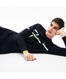 Lacoste ラコステ メンズ のニット セーター ブルー ネイビー 青色系 前面プリント 通販 Zozotown