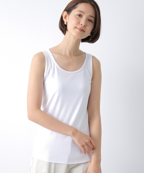 LEPSIM(レプシィム)の「インナー2WAYタンクトップ 859467(タンクトップ・レディース・ホワイト/ブラック/ブラウン/グレイッシュベージュ・MEDIUM/LARGE)」の2枚目の写真