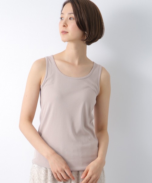 LEPSIM(レプシィム)の「インナー2WAYタンクトップ 859467(タンクトップ・レディース・ホワイト/ブラック/ブラウン/グレイッシュベージュ・MEDIUM/LARGE)」の8枚目の写真