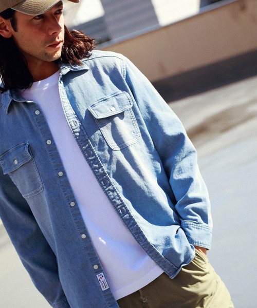 BAYFLOW(ベイフロー)の「Day To Day メッシュデニムシャツ(シャツ/ブラウス・メンズ・ブラック/ロイヤルブルー・LARGE/MEDIUM/SMALL)」の20枚目の写真