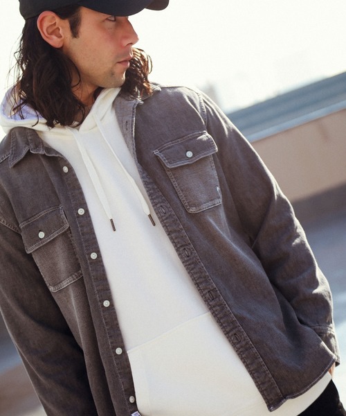 BAYFLOW(ベイフロー)の「Day To Day メッシュデニムシャツ(シャツ/ブラウス・メンズ・ブラック/ロイヤルブルー・LARGE/MEDIUM/SMALL)」の17枚目の写真