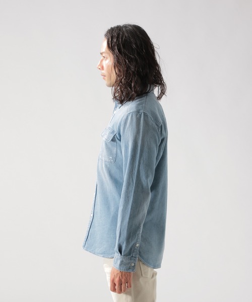 BAYFLOW(ベイフロー)の「Day To Day メッシュデニムシャツ(シャツ/ブラウス・メンズ・ブラック/ロイヤルブルー・LARGE/MEDIUM/SMALL)」の13枚目の写真