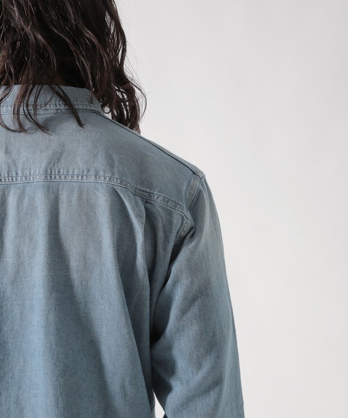 BAYFLOW(ベイフロー)の「Day To Day メッシュデニムシャツ(シャツ/ブラウス・メンズ・ブラック/ロイヤルブルー・LARGE/MEDIUM/SMALL)」の8枚目の写真