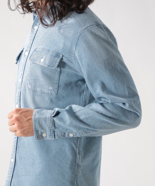 BAYFLOW(ベイフロー)の「Day To Day メッシュデニムシャツ(シャツ/ブラウス・メンズ・ブラック/ロイヤルブルー・LARGE/MEDIUM/SMALL)」の16枚目の写真