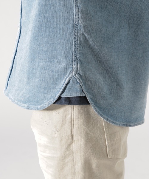 BAYFLOW(ベイフロー)の「Day To Day メッシュデニムシャツ(シャツ/ブラウス・メンズ・ブラック/ロイヤルブルー・LARGE/MEDIUM/SMALL)」の11枚目の写真