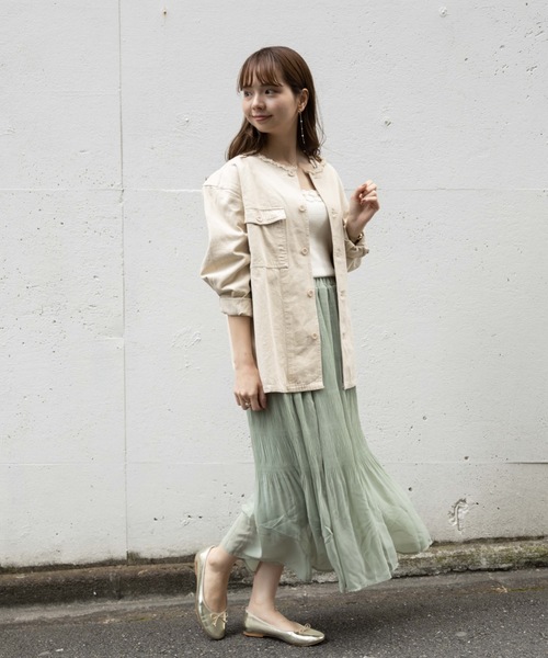 flower（フラワー）の「エアリーシフォンスカート（スカート