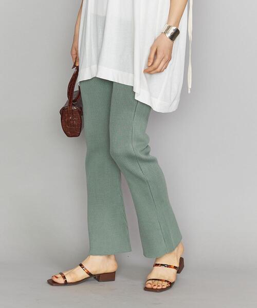 BEAUTY&YOUTH UNITED ARROWS（ビューティーアンドユースユナイテッドアローズ）の「BY コットンリブピグメントパンツ（その他パンツ・レディース・ダークグレー/ベージュ/ケリー・SMALL/MEDIUM）」の8枚目の写真