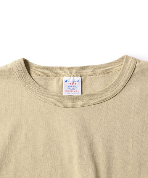 Champion（チャンピオン）の「Champion: made in usa T-1011 カラーTシャツ（Tシャツ/カットソー・メンズ・コバルトブルー/ライトグリーン/レンガ/キャメル・MEDIUM/LARGE/SMALL/X-LARGE）」の7枚目の写真