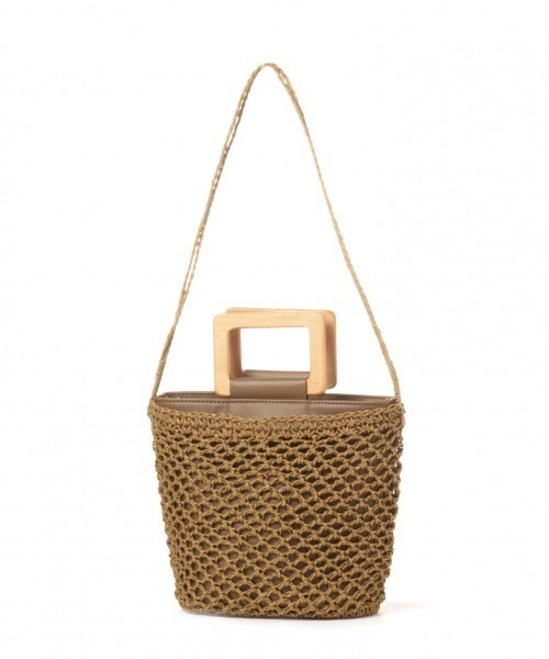 GLOBAL WORK（グローバルワーク）の「PUバケツ雑材BAG/869556（ハンドバッグ・レディース・ブラック/ブラウン・FREE）」の2枚目の写真