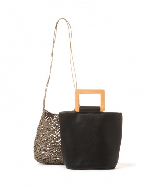 GLOBAL WORK（グローバルワーク）の「PUバケツ雑材BAG/869556（ハンドバッグ・レディース・ブラック/ブラウン・FREE）」の12枚目の写真