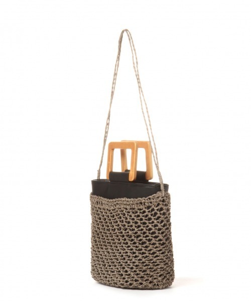 GLOBAL WORK（グローバルワーク）の「PUバケツ雑材BAG/869556（ハンドバッグ・レディース・ブラック/ブラウン・FREE）」の7枚目の写真