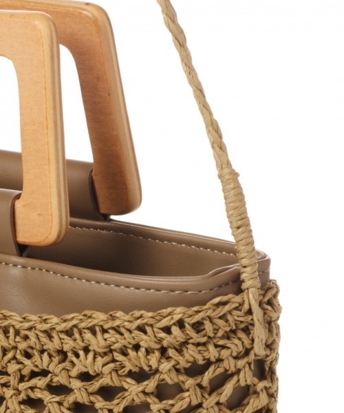 GLOBAL WORK（グローバルワーク）の「PUバケツ雑材BAG/869556（ハンドバッグ・レディース・ブラック/ブラウン・FREE）」の11枚目の写真