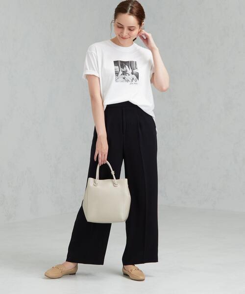 green label relaxing（グリーンレーベルリラクシング）の「[手洗い可能] CFC PE イージー ワイド ストレート パンツ（その他パンツ・レディース・ライム/モカ/ネイビー・FREE）」の15枚目の写真