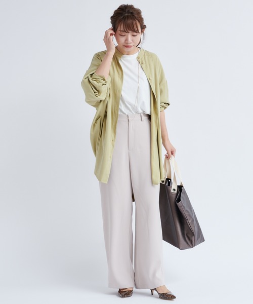 DouDou(ドゥドゥ)の「バックタックボリュームシャツ(シャツ/ブラウス・レディース・グレイッシュベージュ/グリーン系その他・FREE)」の13枚目の写真