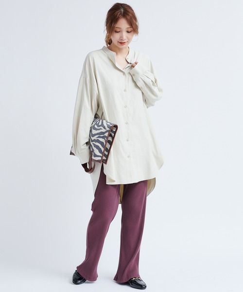 DouDou(ドゥドゥ)の「バックタックボリュームシャツ(シャツ/ブラウス・レディース・グレイッシュベージュ/グリーン系その他・FREE)」の15枚目の写真