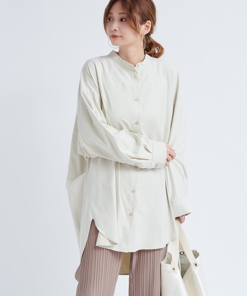 DouDou(ドゥドゥ)の「バックタックボリュームシャツ(シャツ/ブラウス・レディース・グレイッシュベージュ/グリーン系その他・FREE)」の17枚目の写真