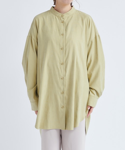 DouDou(ドゥドゥ)の「バックタックボリュームシャツ(シャツ/ブラウス・レディース・グレイッシュベージュ/グリーン系その他・FREE)」の11枚目の写真