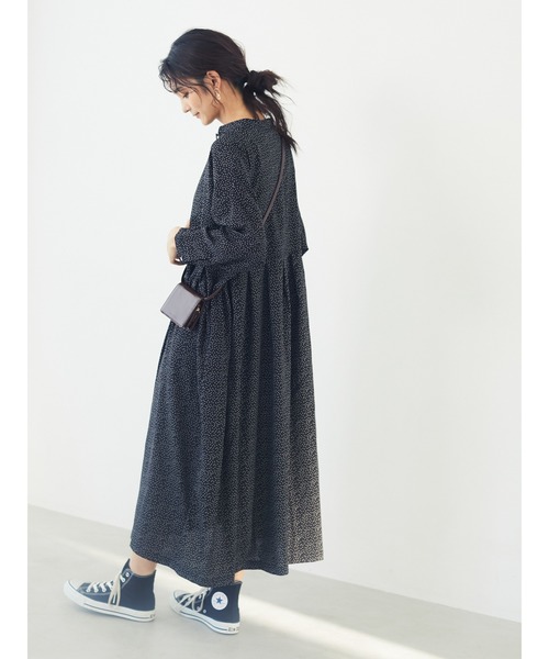CRAFT STANDARD BOUTIQUE(クラフトスタンダードブティック)の「ウエスト切り替えドルマンワンピース〇(ワンピース)」|ドット
