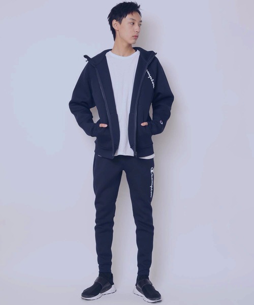 Champion（チャンピオン）の「【CHAMPION/チャンピオン】ＷＲＡＰＡＩＲ切替パンツ　Ｃ３－ＳＳ２１２　通気性・ストレッチ性・保温性に優れた三層構造素材（スウェットパンツ・メンズ・ブラック/ネイビー/グレー・MEDIUM/LARGE/X-LARGE）」の11枚目の写真