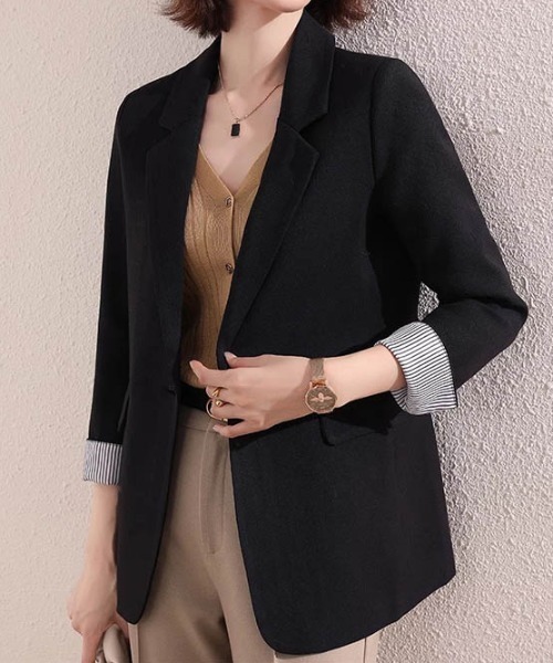 Ritzy(リッツィー)の「イージーケアライトジャケット(テーラードジャケット・レディース・グレー/ブラック/ベージュ・L/S/M)」の2枚目の写真