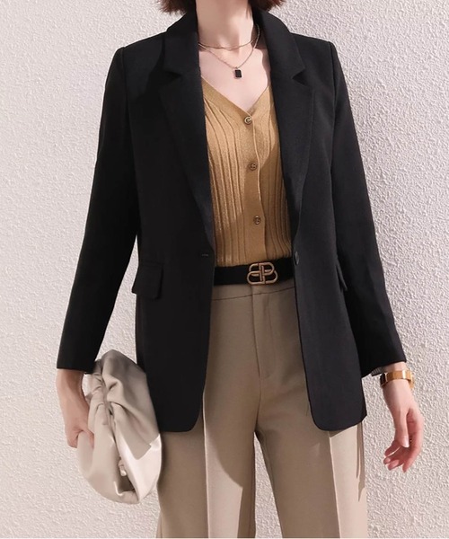 Ritzy(リッツィー)の「イージーケアライトジャケット(テーラードジャケット・レディース・グレー/ブラック/ベージュ・L/S/M)」の9枚目の写真