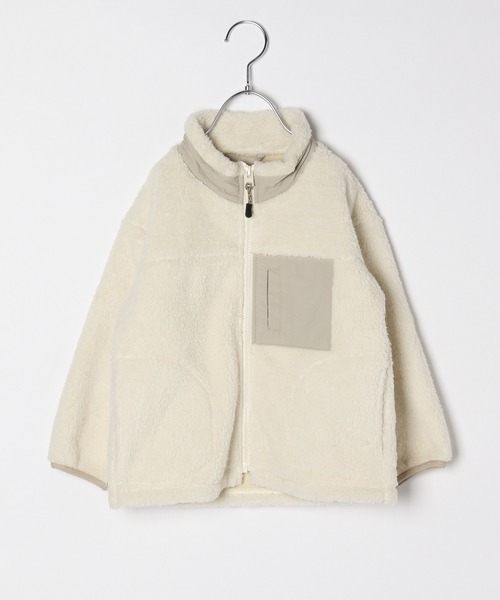 GLOBAL WORK（グローバルワーク）の「【キッズ】防風洗えるボアジャケット/917329（ブルゾン・キッズ・ブラック/オフホワイト/モカ・110cm/100cm/120cm/130cm/140cm）」の9枚目の写真