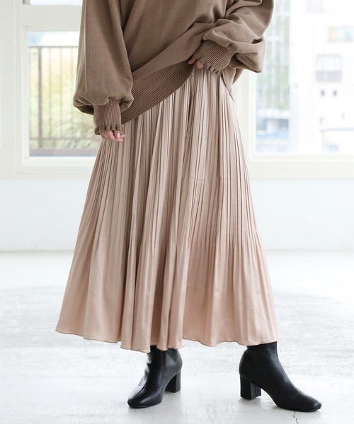 one after another NICE CLAUP（ワンアフターアナザーナイスクラップ）の「アソート消しプリーツスカート（スカート・レディース・アイボリー/モカ/ベージュ/グレイッシュベージュ/ブルーグレー/ホワイト系その他・FREE）」の6枚目の写真