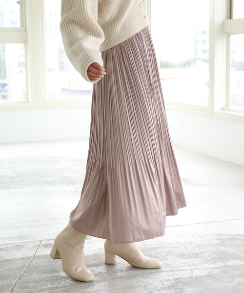 one after another NICE CLAUP（ワンアフターアナザーナイスクラップ）の「アソート消しプリーツスカート（スカート・レディース・アイボリー/モカ/ベージュ/グレイッシュベージュ/ブルーグレー/ホワイト系その他・FREE）」の5枚目の写真