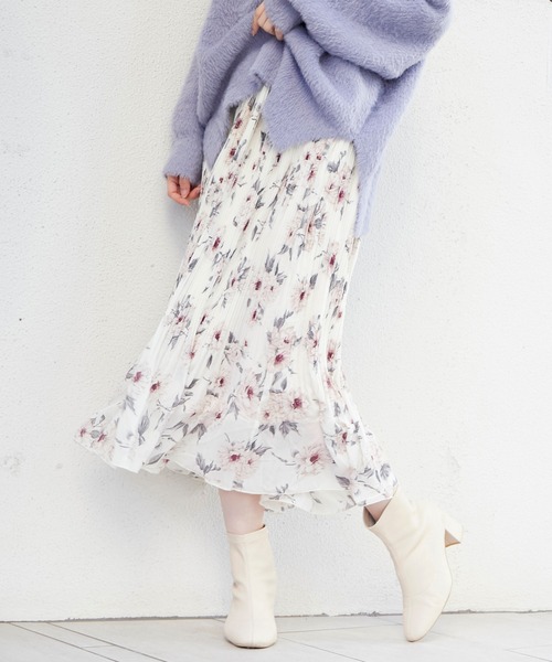 one after another NICE CLAUP（ワンアフターアナザーナイスクラップ）の「アソート消しプリーツスカート（スカート・レディース・アイボリー/モカ/ベージュ/グレイッシュベージュ/ブルーグレー/ホワイト系その他・FREE）」の7枚目の写真