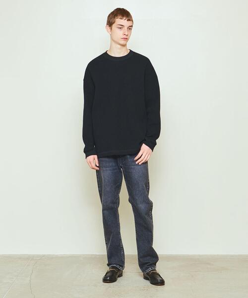 UNITED ARROWS & SONS（ユナイテッドアローズアンドサンズ）の「UNITED ARROWS & SONS（ユナイテッドアローズ＆サンズ）THERMAL CREW†（Tシャツ/カットソー・メンズ・ブラック/オフホワイト/ケリー・S/M/L/XL）」の12枚目の写真