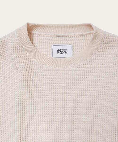 UNITED ARROWS & SONS（ユナイテッドアローズアンドサンズ）の「UNITED ARROWS & SONS（ユナイテッドアローズ＆サンズ）THERMAL CREW†（Tシャツ/カットソー・メンズ・ブラック/オフホワイト/ケリー・S/M/L/XL）」の20枚目の写真