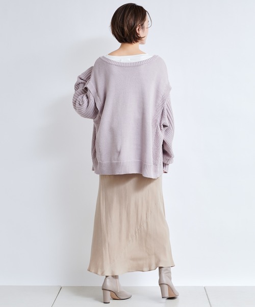 DouDou（ドゥドゥ）の「キュプラ切替スカート（スカート・レディース・ベージュ/カーキ/ピンク・FREE）」の20枚目の写真