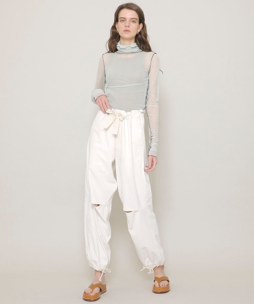 FILL THE BILL（フィルザビル）の「【FILL THE BILL(フィルザビル)】シアータートルチュールネック/205-211025（Tシャツ/カットソー・レディース・ミント/ブラック/パープル・FREE）」の19枚目の写真