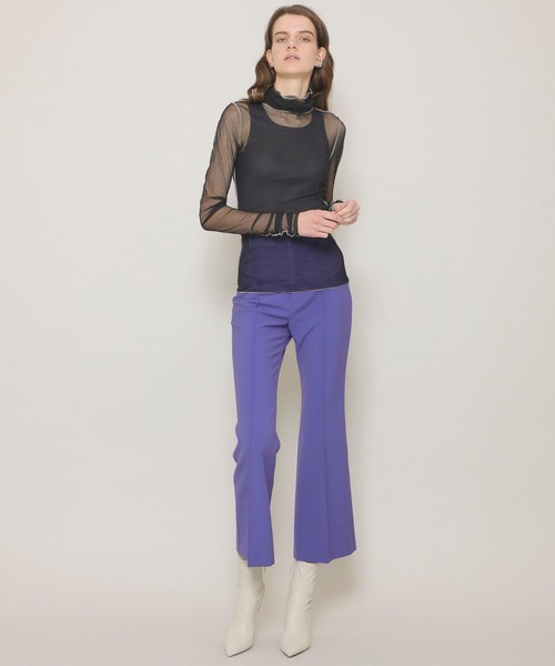 FILL THE BILL（フィルザビル）の「【FILL THE BILL(フィルザビル)】シアータートルチュールネック/205-211025（Tシャツ/カットソー・レディース・ミント/ブラック/パープル・FREE）」の4枚目の写真