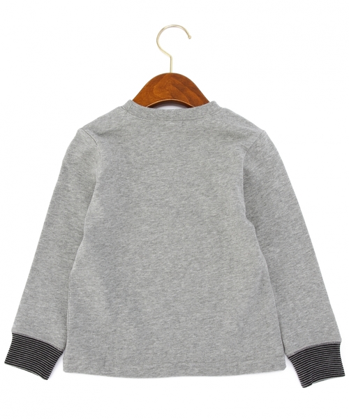 green label relaxing（グリーンレーベルリラクシング）の「【KIDS】ミニウラケ ヒゲ ロングスリーブ（スウェット・キッズ・グレー/マスタード・125/115/105/95）」の3枚目の写真