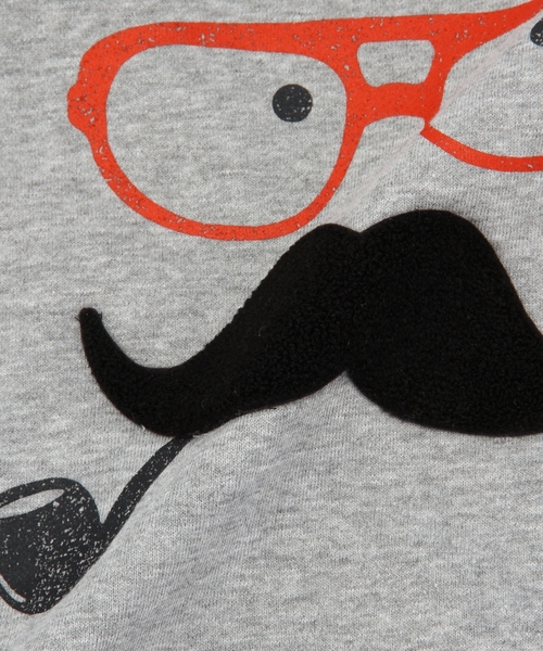 green label relaxing（グリーンレーベルリラクシング）の「【KIDS】ミニウラケ ヒゲ ロングスリーブ（スウェット・キッズ・グレー/マスタード・125/115/105/95）」の7枚目の写真