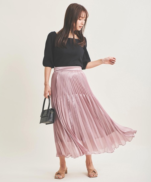 The Virgnia(ザ ヴァージニア)の「スクエアネックボリュームスリーブリブニット(ニット/セーター・レディース・ブラック/オフホワイト/ピンク/ネイビー×ホワイト・FREE)」の14枚目の写真