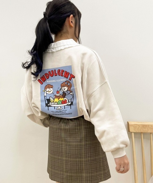 apres jour（アプレジュール）の「袖ボリュームスウェット【ZOZOTOWN限定アイテム】（スウェット・レディース・クリーム/ブラック系その他/アイボリー/ラベンダー/ホワイト系その他2/ミント/ホワイト系その他/ブラック/モカ/ダークブルー・X-LARGE/フリー）」の3枚目の写真