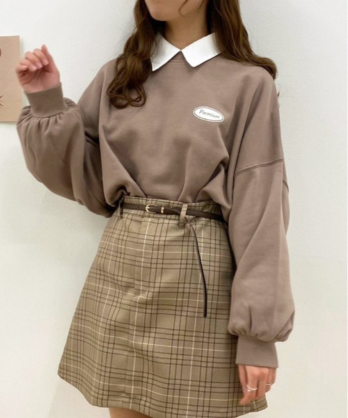 apres jour（アプレジュール）の「袖ボリュームスウェット【ZOZOTOWN限定アイテム】（スウェット・レディース・クリーム/ブラック系その他/アイボリー/ラベンダー/ホワイト系その他2/ミント/ホワイト系その他/ブラック/モカ/ダークブルー・X-LARGE/フリー）」の7枚目の写真