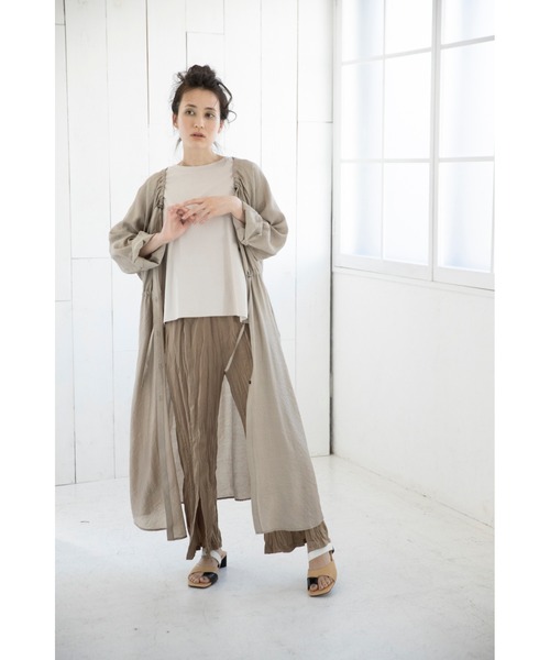 OSMOSIS（オズモーシス）の「ランダムワッシャースリットパンツ（その他パンツ・レディース・ベージュ/ピンク/グリーン/ブラック/アイボリー・ONE SIZE）」の11枚目の写真