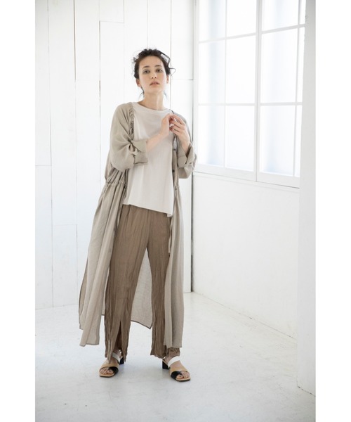 OSMOSIS（オズモーシス）の「ランダムワッシャースリットパンツ（その他パンツ・レディース・ベージュ/ピンク/グリーン/ブラック/アイボリー・ONE SIZE）」の12枚目の写真