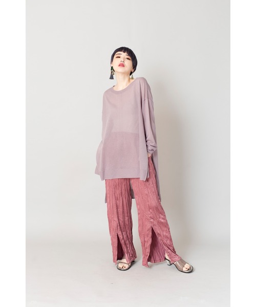 OSMOSIS（オズモーシス）の「ランダムワッシャースリットパンツ（その他パンツ・レディース・ベージュ/ピンク/グリーン/ブラック/アイボリー・ONE SIZE）」の16枚目の写真