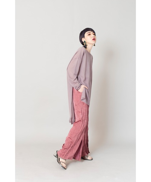 OSMOSIS（オズモーシス）の「ランダムワッシャースリットパンツ（その他パンツ・レディース・ベージュ/ピンク/グリーン/ブラック/アイボリー・ONE SIZE）」の18枚目の写真