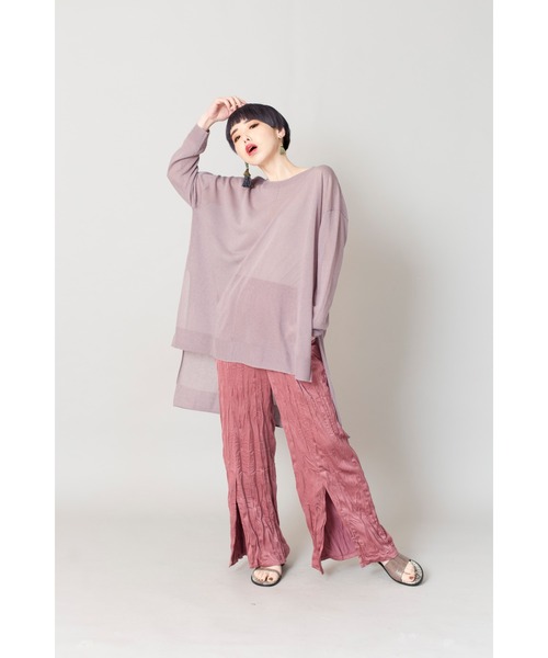 OSMOSIS（オズモーシス）の「ランダムワッシャースリットパンツ（その他パンツ・レディース・ベージュ/ピンク/グリーン/ブラック/アイボリー・ONE SIZE）」の19枚目の写真