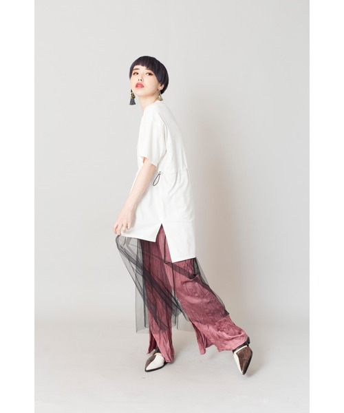 OSMOSIS（オズモーシス）の「ランダムワッシャースリットパンツ（その他パンツ・レディース・ベージュ/ピンク/グリーン/ブラック/アイボリー・ONE SIZE）」の22枚目の写真