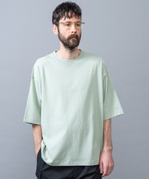 キュプラブレンド コットン天竺/ハーフスリーブ 刺繍ロゴ Tシャツ