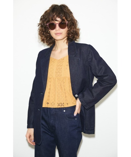 MOUSSY（マウジー）の「BOXY 2B ジャケット（デニムジャケット・レディース・ワンウォッシュ/ライトブルー・2/1）」の6枚目の写真