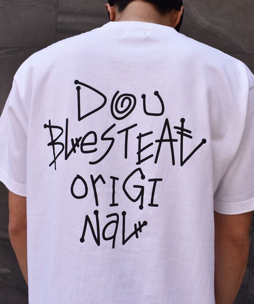 DOUBLE STEAL（ダブルスティール）の「Tagging Original LOGO ヘビーウェイト Tシャツ（Tシャツ/カットソー・メンズ・ホワイト×グリーン/ブラック×ホワイト/パープル/ホワイト×ブラック/ブラック×グリーン・XX-LARGE/X-LARGE/LARGE/MEDIUM）」の2枚目の写真